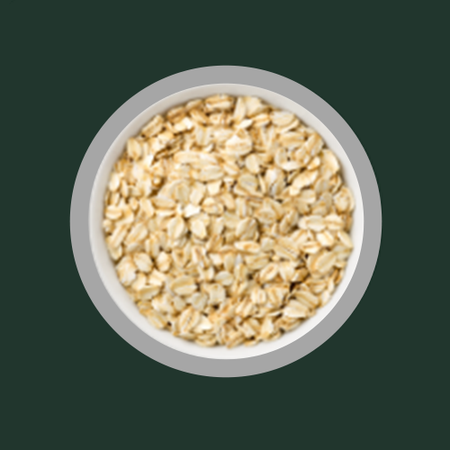 Oatmeal swatch circle representing natural, clean, and skin-friendly ingredients.